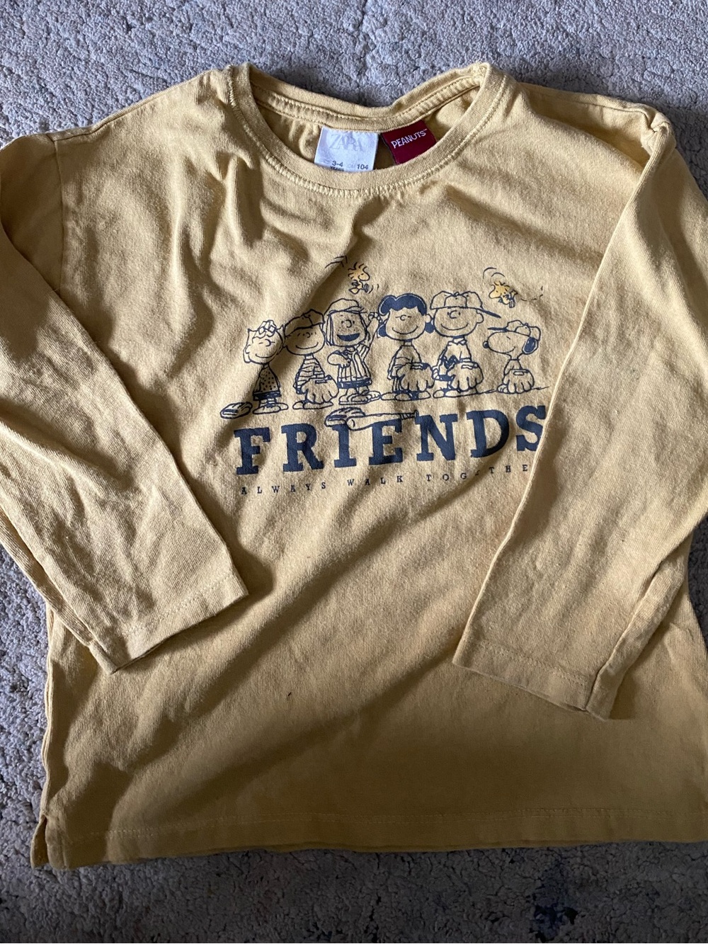 Peanuts Kids' Long-Sleeve Sz 3-4Y